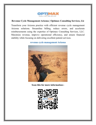 Revenue Cycle Management Arizona  Optimax Consulting Services, Llc