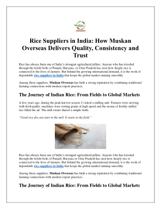 Rice Suppliers in India (2)