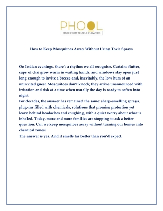 How to Keep Mosquitoes Away Without Using Toxic Sprays