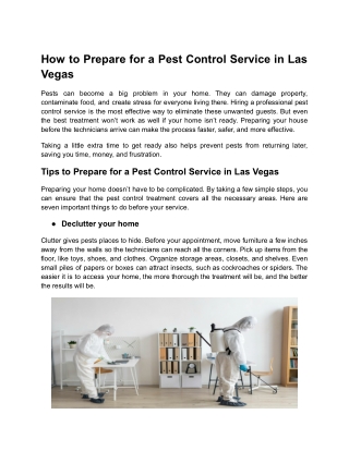 How to Prepare for a Pest Control Service in Las Vegas