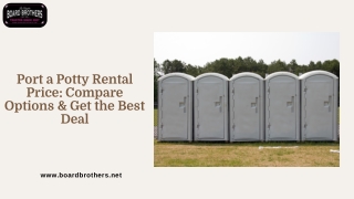 Port a Potty Rental Price Compare Options & Get the Best Deal