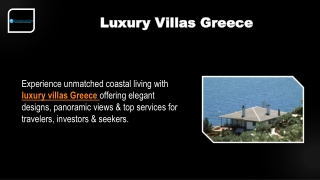 Luxury Villas Greece