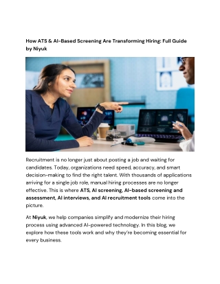 How ATS & AI-Based Screening Are Transforming Hiring Full Guide by Niyuk