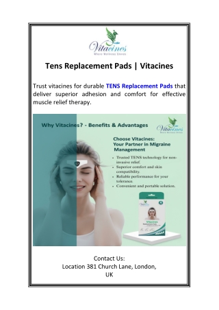 Tens Replacement Pads  Vitacines