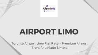 Toronto Airport Limo Flat Rate – Premium Airport Transfers Made Simple
