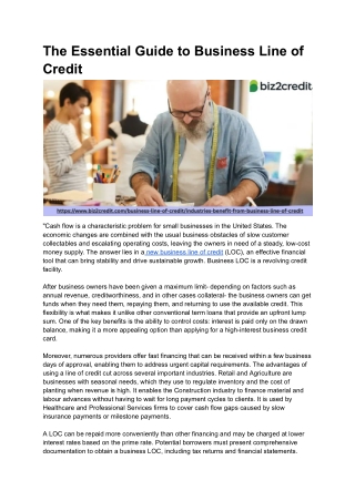 Master Cash Flow with a Business Line of Credit