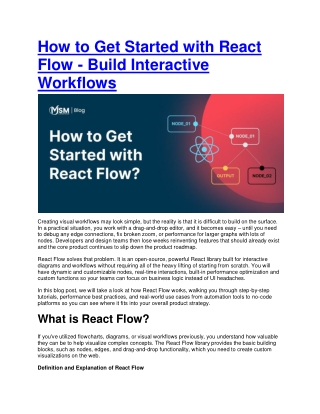 How to Get Started with React Flow - Build Interactive Workflows