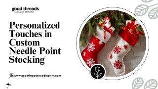 Premium Needle Point Stocking with Craft Stitching