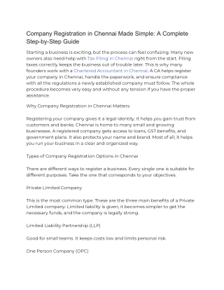 Company Registration in Chennai Made Simple_ A Complete Step-by-Step Guide