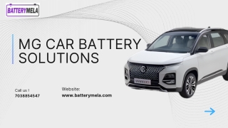 MG Cars battery