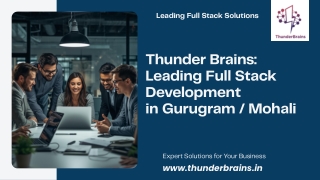 Thunder Brains Leading Full Stack Development in Gurugram  Mohali
