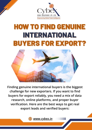 How to Find Buyers for Export | Genuine International Buyer Sourcing Guide