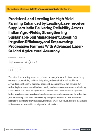 Laser receiver Suppliers India