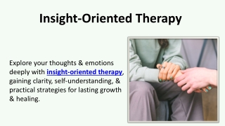 Insight-Oriented Therapy