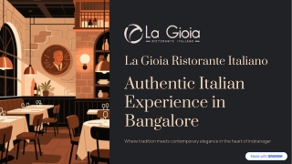 Understanding Italian Cuisine: Meal Structure, Etiquette & Flavors | La Gioia, B