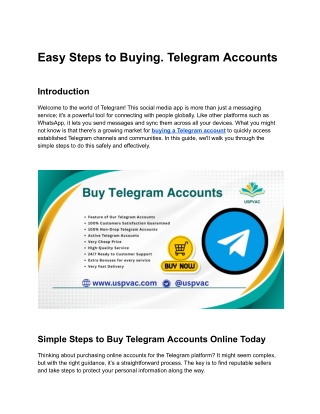 Easy Steps to Buying. Telegram Accounts
