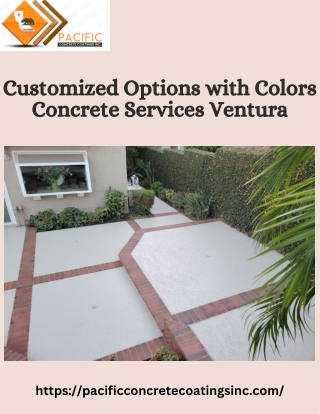 Customized Options with Colors Concrete Services Ventura