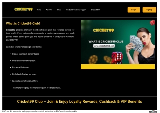 Cricbet99 Club
