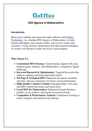 SEO Agency in Maharashtra