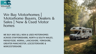 We Buy Motorhomes  Motorhome Buyers, Dealers & Sales  New & Used Motor homes