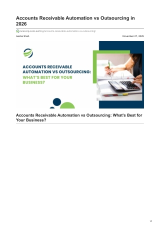 Accounts Receivable Automation vs Outsourcing in 2026
