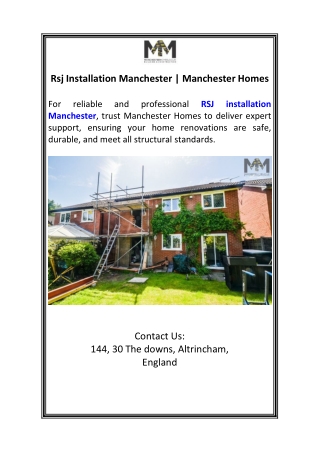 Rsj Installation Manchester  Manchester Homes