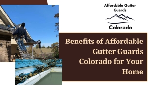 Benefits of Affordable Gutter Guards Colorado for Your Home