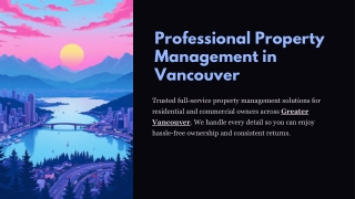 How Can Vancouver Property Management Improve Your Rental Returns?