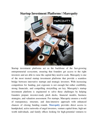 Startup Investment Platforms