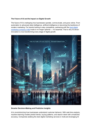 The Future of AI and Its Impact on Digital Growth