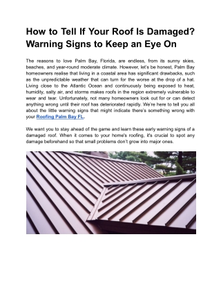 How to Tell If Your Roof Is Damaged_ Warning Signs to Keep an Eye On