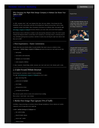 Why Choosing the Right Web Design Company in Kolkata Can Boost Your Sales in 2025