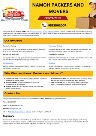 Trusted & Affordable Packers and Movers Services