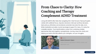 From Chaos to Clarity: How Coaching and Therapy Complement ADHD Treatment