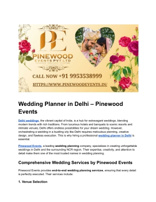 Trusted Wedding Planner in Delhi – Hassle-Free Wedding Planning