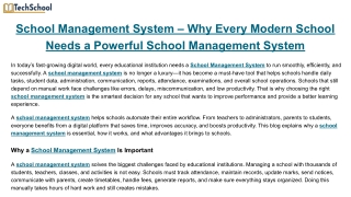 School Management System – Why Every Modern School Needs a Powerful School Management System