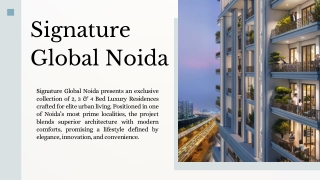Signature Global Noida Ebrochure
