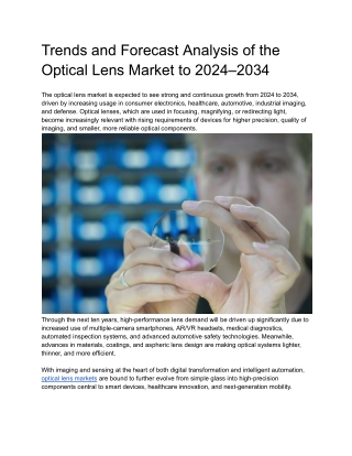 Optical Lens Market
