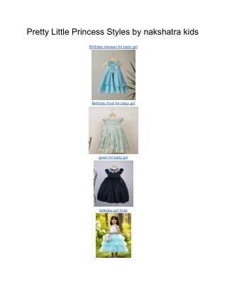 Pretty Little Princess Styles by nakshatra kids