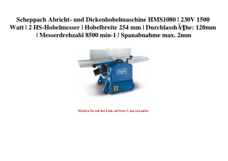 8108 Scheppach Abricht- und Dickenhobelmaschine HMS1080   230V 1500 Watt   2 HS-Hobelmesser   Hobelbreit