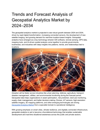 Geospatial Analytics Market