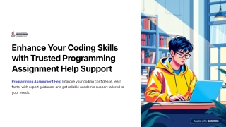Enhance Your Coding Skills with Trusted Programming Assignment Help Support