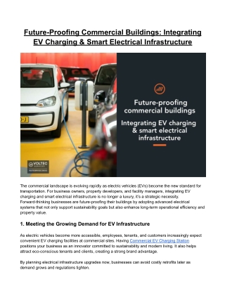 Future-Proofing Commercial Buildings: Integrating EV Charging