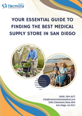 Your Essential Guide to Finding the Best Medical Supply Store in San Diego