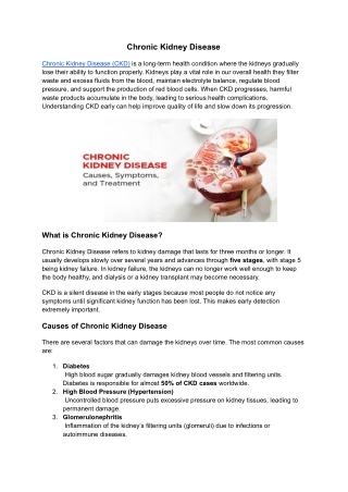 Chronic Kidney Disease