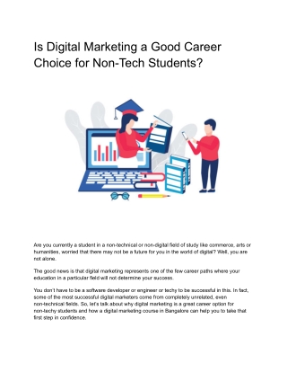 Is Digital Marketing a Good Career Choice for Non-Tech Students?