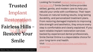 Trusted Implant Restoration Fairless Hills – Restore Your Smile