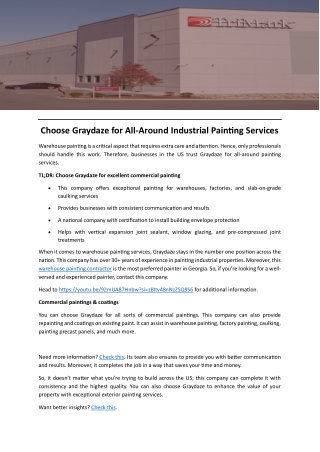 Choose Graydaze for All-Around Industrial Painting Services (2)