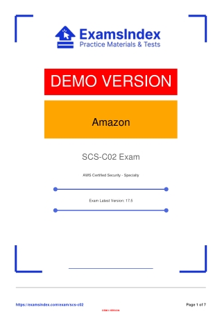 AWS Certified Security - Specialty (SCS-C02) Exam Guide | Juniper