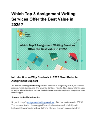 Which Top 3 Assignment Writing Services Give the Fastest Delivery